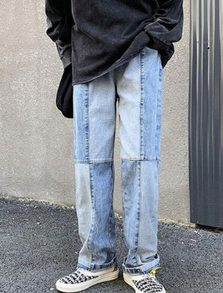 Men's Jeans | Patchwork Wide Leg Baggy Denim