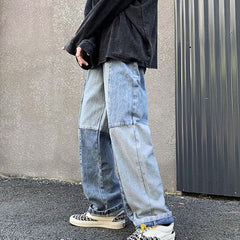 Men's Jeans | Patchwork Wide Leg Baggy Denim