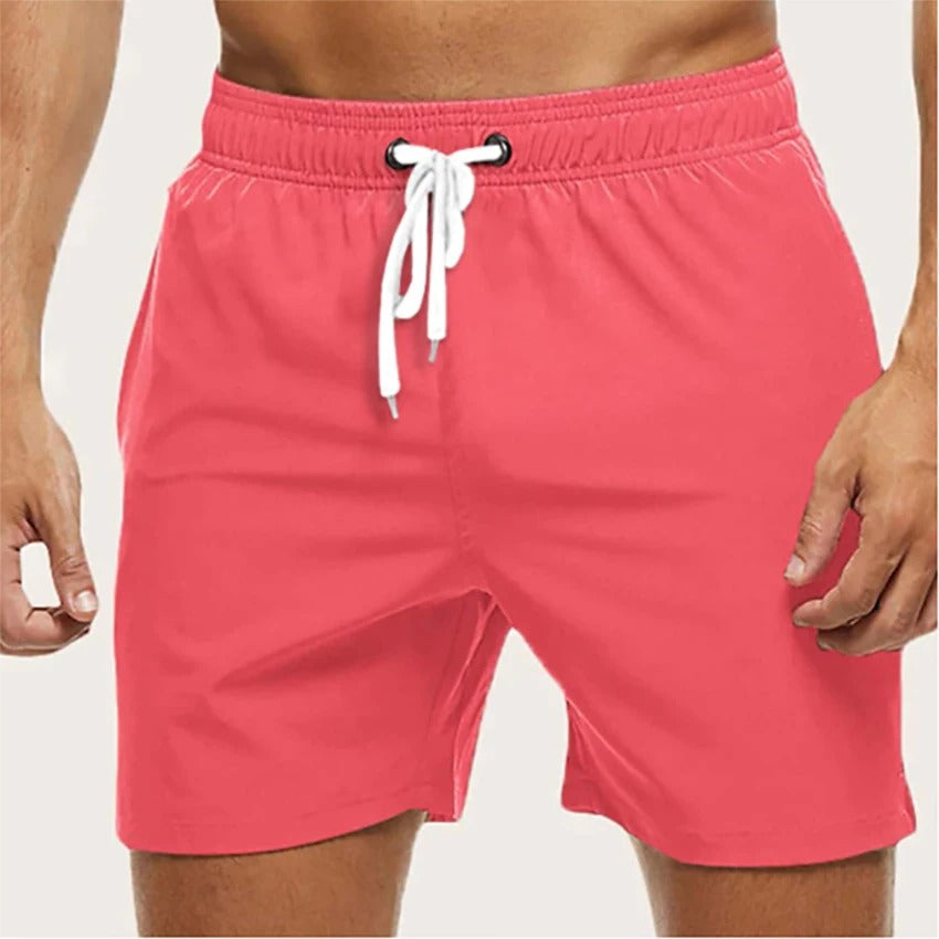 Men's Beach Shorts | Elastic Waist Drawstring Quick Dry