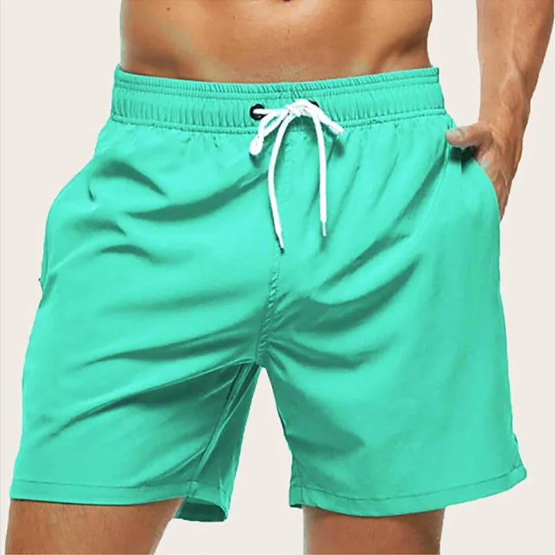 Men's Beach Shorts | Elastic Waist Drawstring Quick Dry