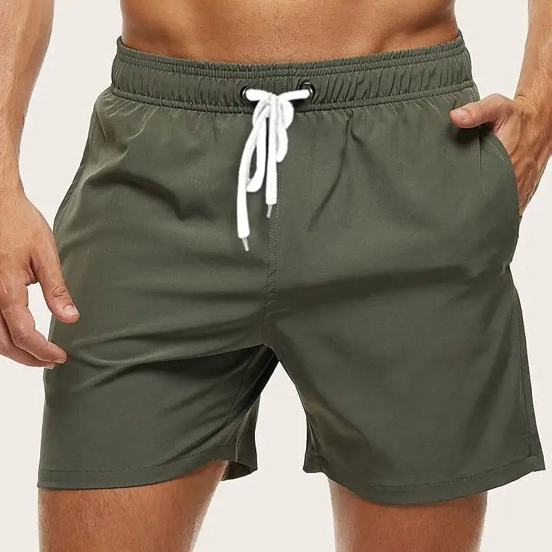 Men's Beach Shorts | Elastic Waist Drawstring Quick Dry