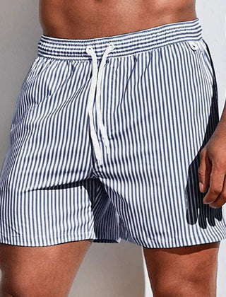 Men's Swim Shorts | Striped Quick-Dry Elastic Waist
