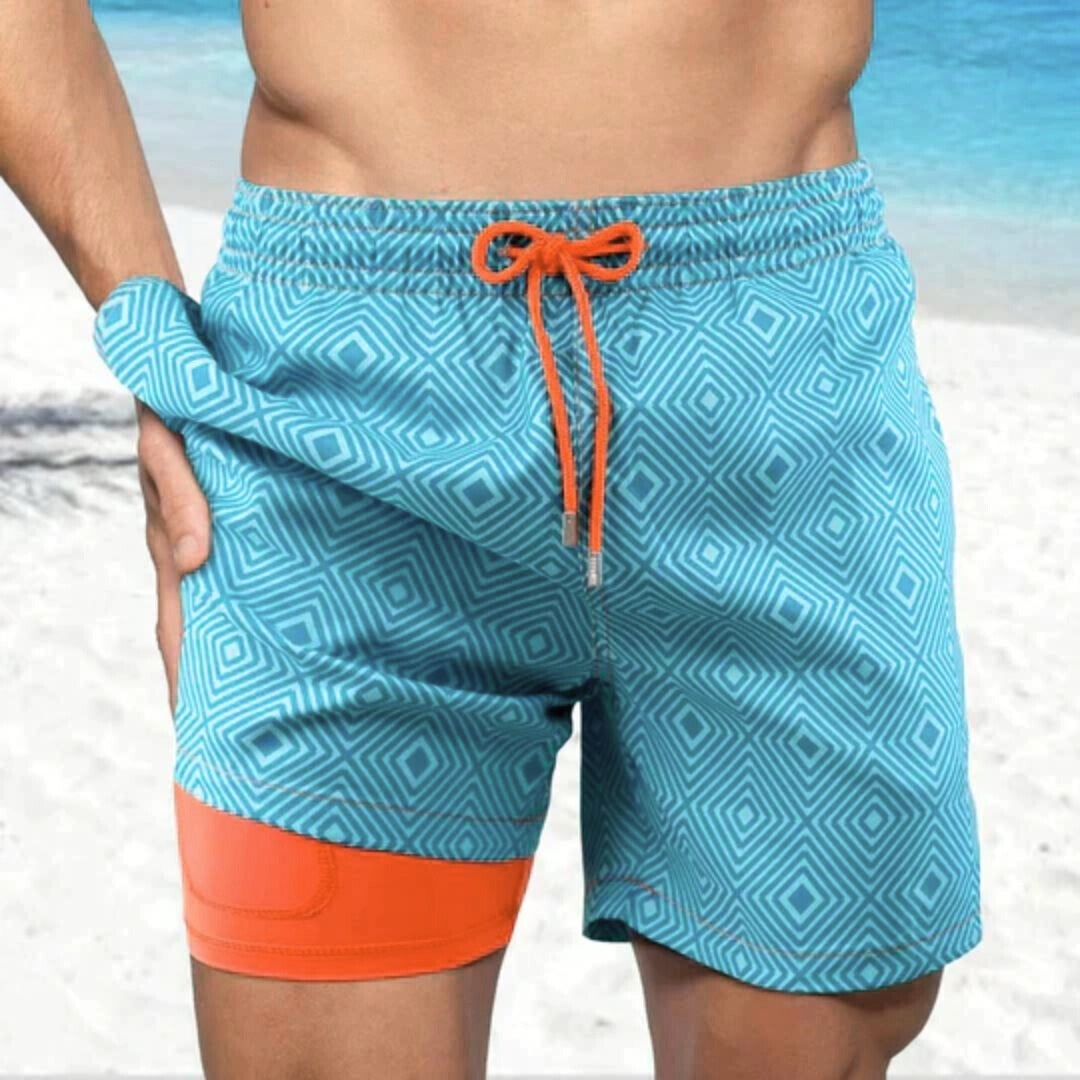 Men's Board Shorts | Flamingo Print Inner Liner Pocket