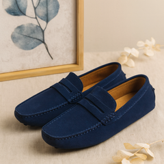 Men's Casual Penny Loafers | Slip-On Suede Moccasin Comfort