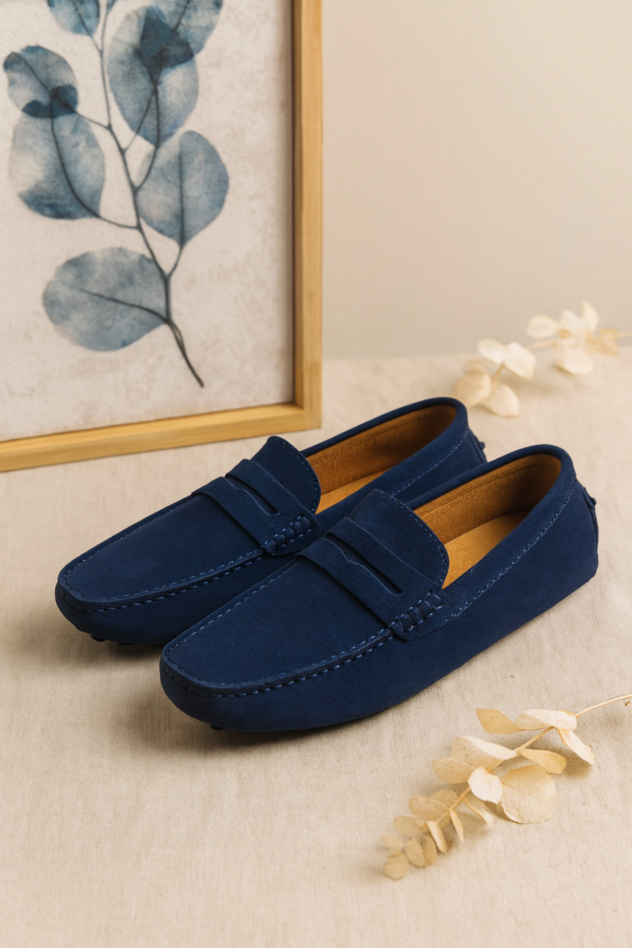 Men's Casual Penny Loafers | Slip-On Suede Moccasin Comfort