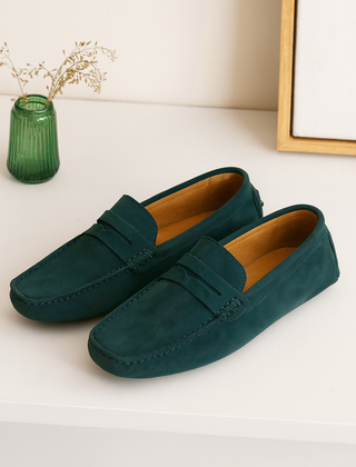 Men's Casual Penny Loafers | Slip-On Suede Moccasin Comfort