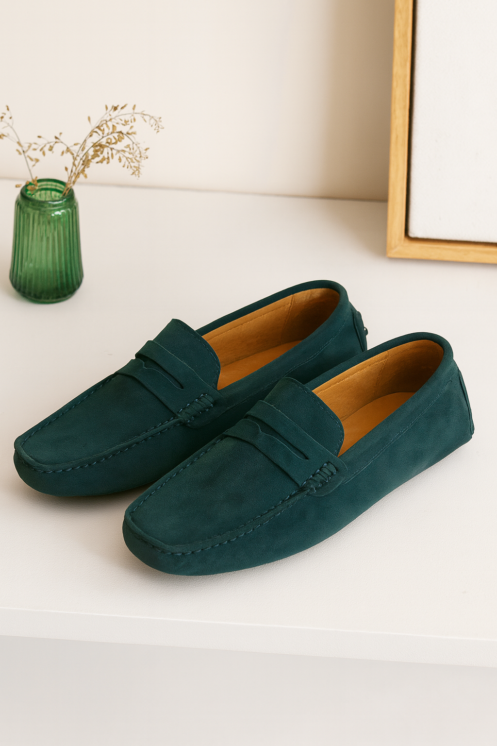 Men's Casual Penny Loafers | Slip-On Suede Moccasin Comfort
