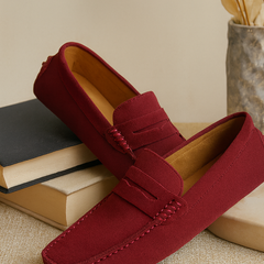 Men's Casual Penny Loafers | Slip-On Suede Moccasin Comfort