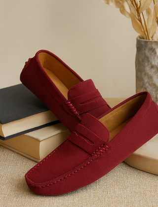 Men's Casual Penny Loafers | Slip-On Suede Moccasin Comfort