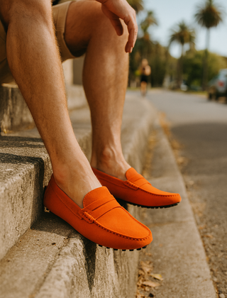 Men's Casual Penny Loafers | Slip-On Suede Moccasin Comfort