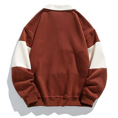 Men's Rugby Shirt | Collared Polo Button Knit Long Sleeve