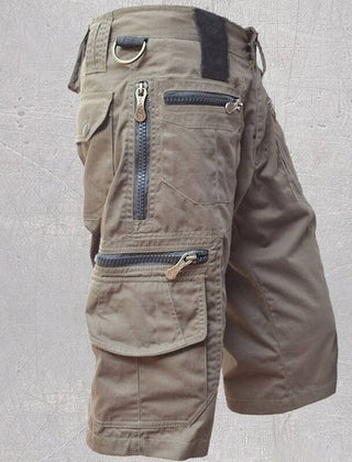 Men's Black Short Cargo Pants | Relaxed Fit Utility Pockets