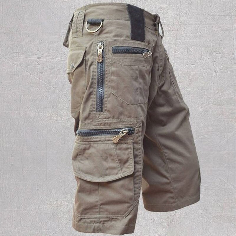 Men's Black Short Cargo Pants | Relaxed Fit Utility Pockets