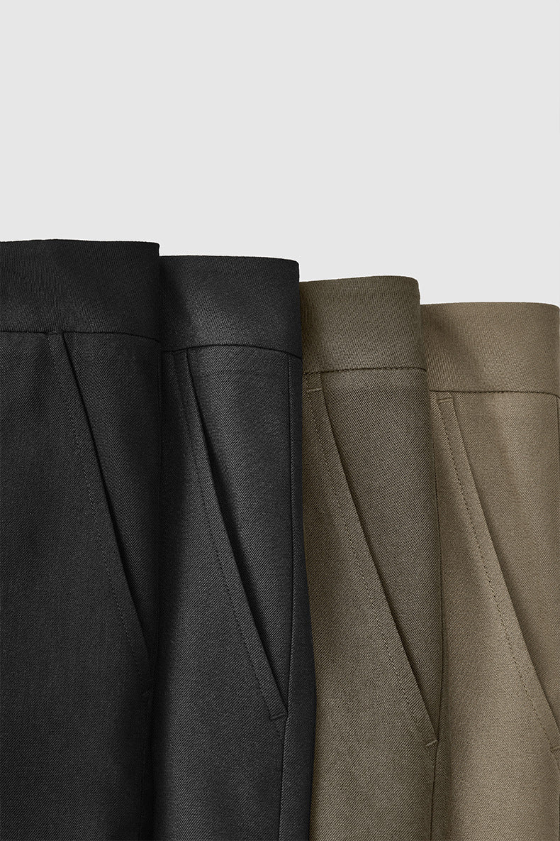 Men's Wide Leg Dress Pants | High Waisted Relaxed Fit Belted