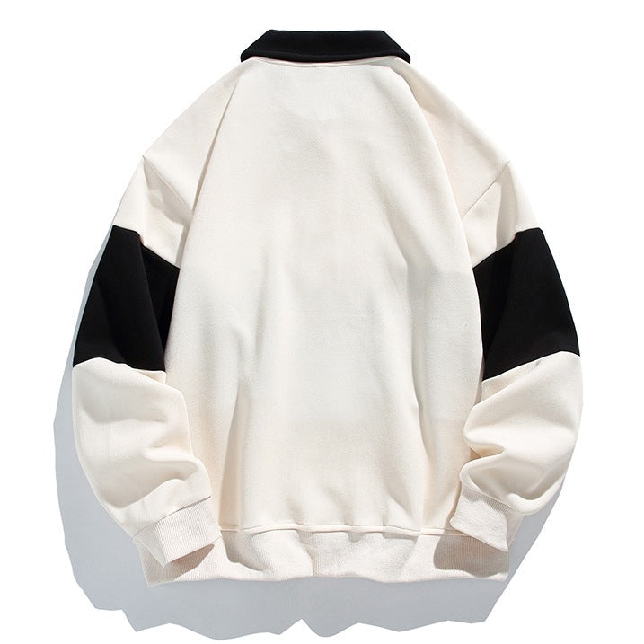Men's Rugby Shirt | Collared Polo Button Knit Long Sleeve