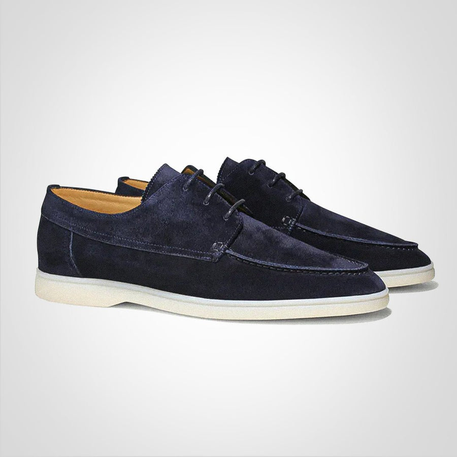 Boat Shoe For Men | Lace-Up Moc Toe Rubber Sole