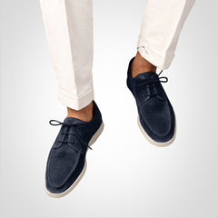 Boat Shoe For Men | Lace-Up Moc Toe Rubber Sole