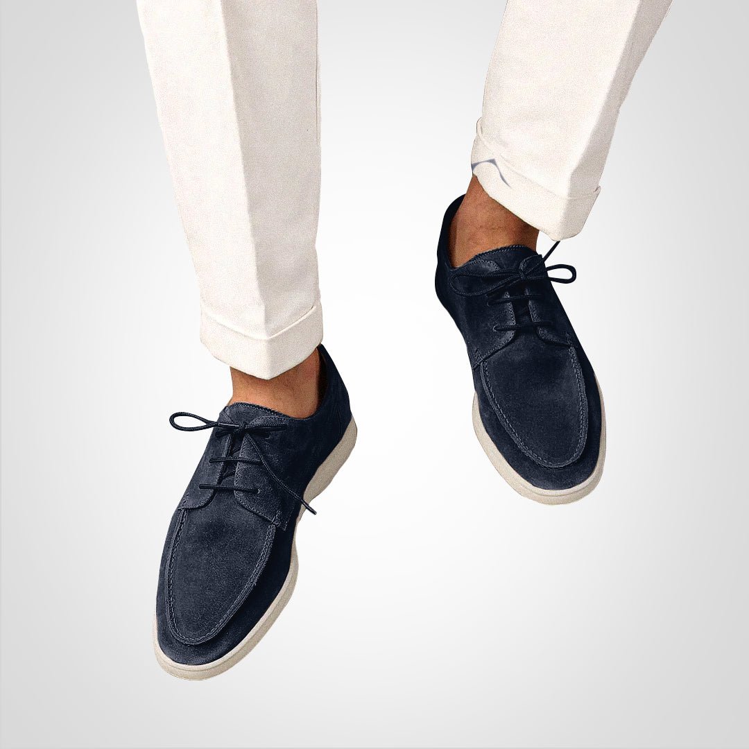 Boat Shoe For Men | Lace-Up Moc Toe Rubber Sole
