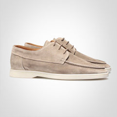 Boat Shoe For Men | Lace-Up Moc Toe Rubber Sole