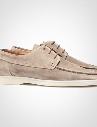 Boat Shoe For Men | Lace-Up Moc Toe Rubber Sole