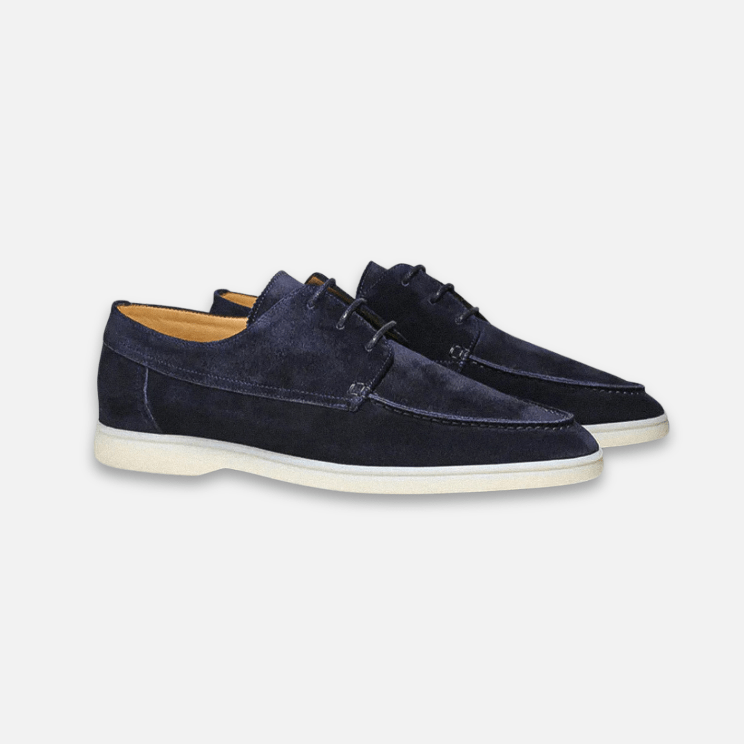 Boat Shoe For Men | Lace-Up Moc Toe Rubber Sole