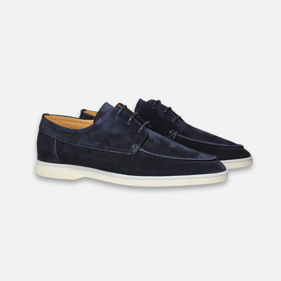 Boat Shoe For Men | Lace-Up Moc Toe Rubber Sole