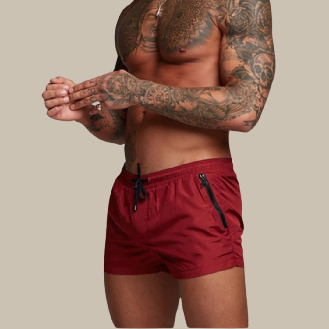 Men's Long Surf Shorts | Quick Dry Elastic Waistband Drawstring
