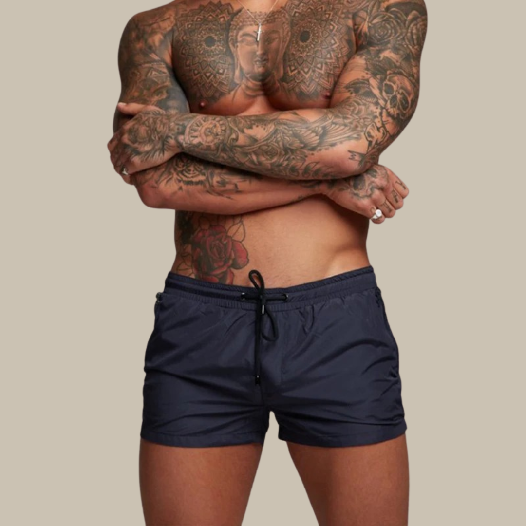 Men's Long Surf Shorts | Quick Dry Elastic Waistband Drawstring