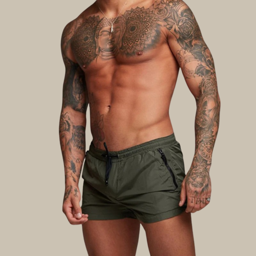 Men's Long Surf Shorts | Quick Dry Elastic Waistband Drawstring