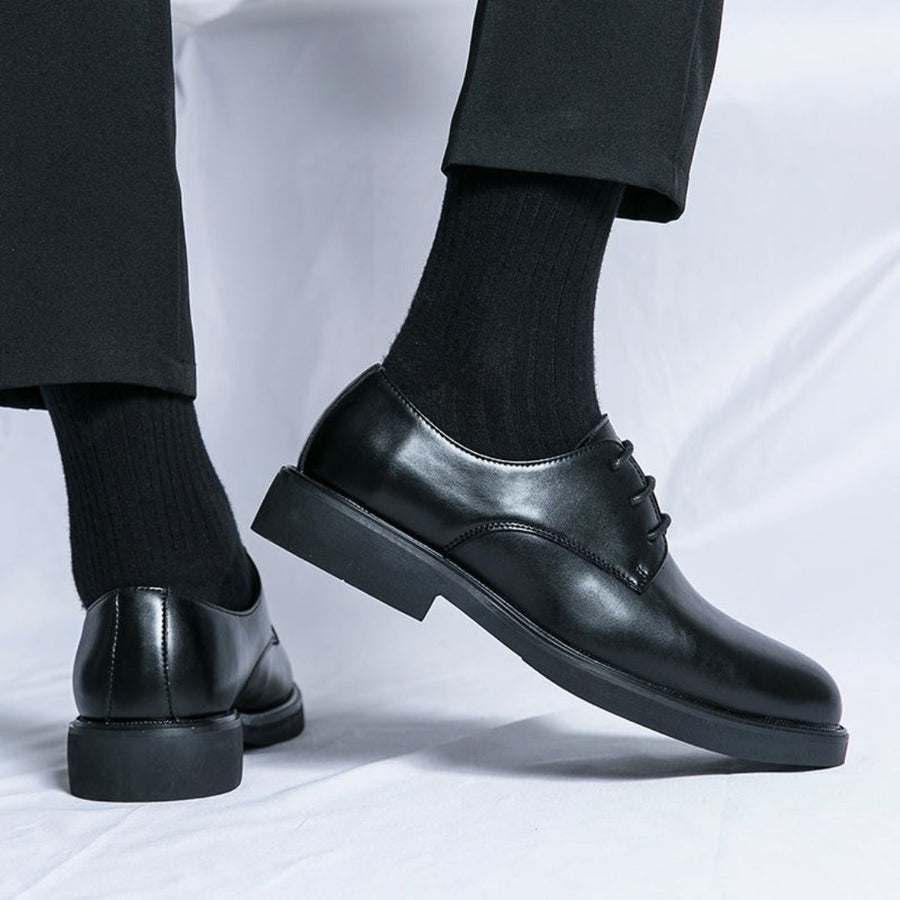 Men's Shoes Dress | Leather Oxford Lace-Up Platform