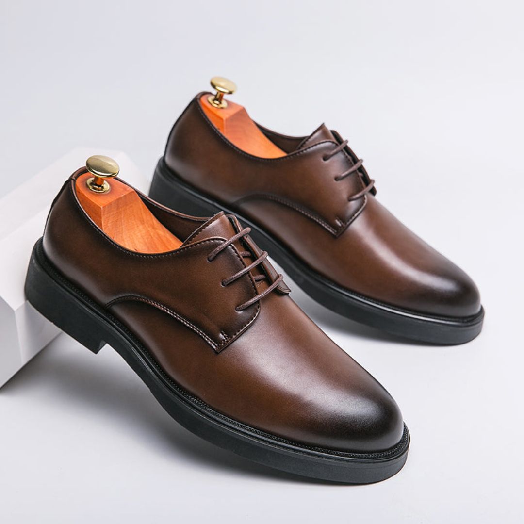 Men's Shoes Dress | Leather Oxford Lace-Up Platform