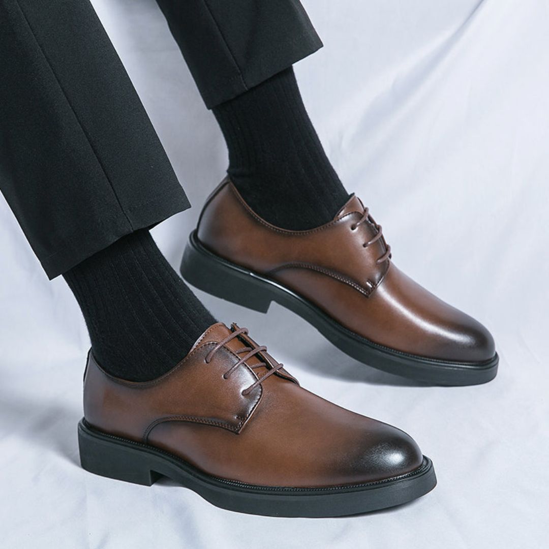 Men's Shoes Dress | Leather Oxford Lace-Up Platform