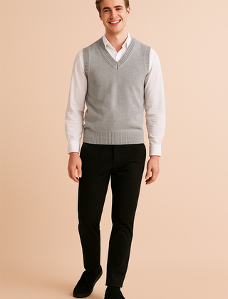 Ronald | Men's V-Neck Vest | Sleeveless 2