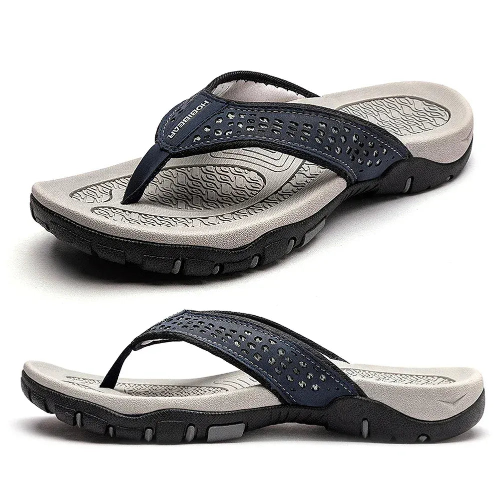 Men's Thong | Leather Arch Support Cushioned Sole
