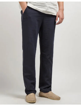 Men's High Waisted Pants | Relaxed Fit Linen Lightweight