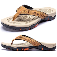 Men's Thong | Leather Arch Support Cushioned Sole