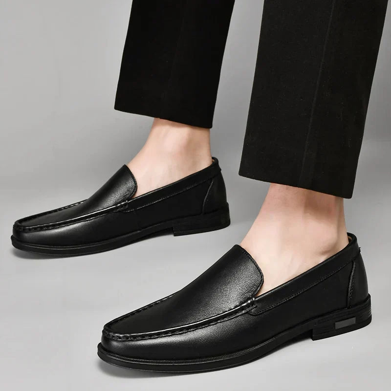 Black Loafer For Men | Slip-On Leather Comfort