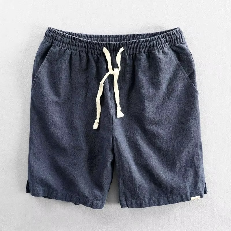 Men's Linen Shorts | Elastic Waist Drawstring Relaxed Fit
