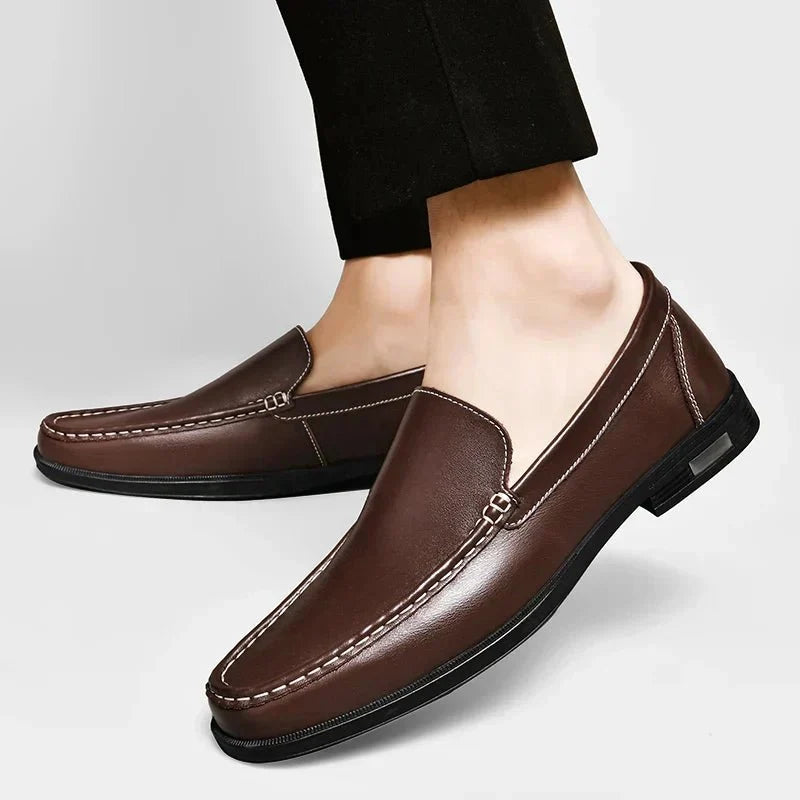 Black Loafer For Men | Slip-On Leather Comfort
