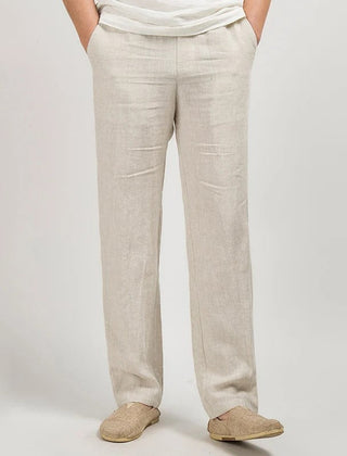 Men's High Waisted Pants | Relaxed Fit Linen Lightweight