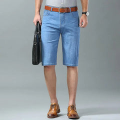 Men's Denim Shorts | Knee Length Relaxed Fit Denim