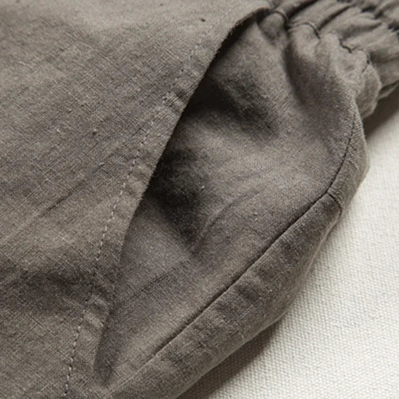 Men's High Waisted Pants | Relaxed Fit Linen Lightweight