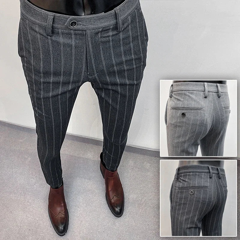 Men's Dress Pants | Slim Fit Tapered Wool Blend