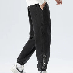 Men's Denim Jogger Jeans | Elastic Waist Tapered Leg Denim