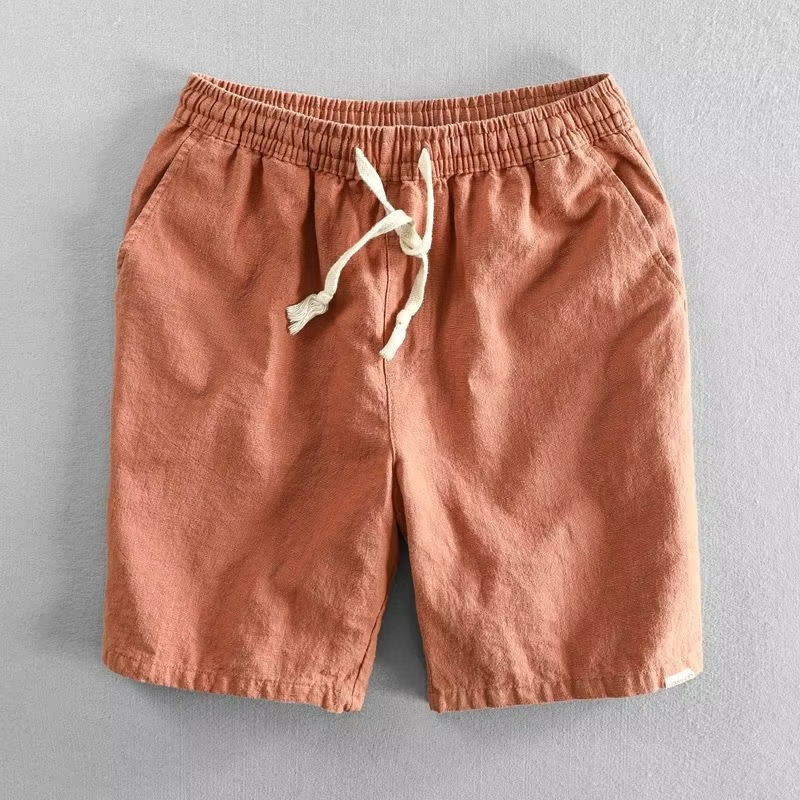Men's Linen Shorts | Elastic Waist Drawstring Relaxed Fit