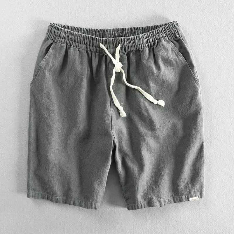 Men's Linen Shorts | Elastic Waist Drawstring Relaxed Fit