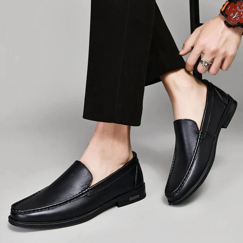 Black Loafer For Men | Slip-On Leather Comfort