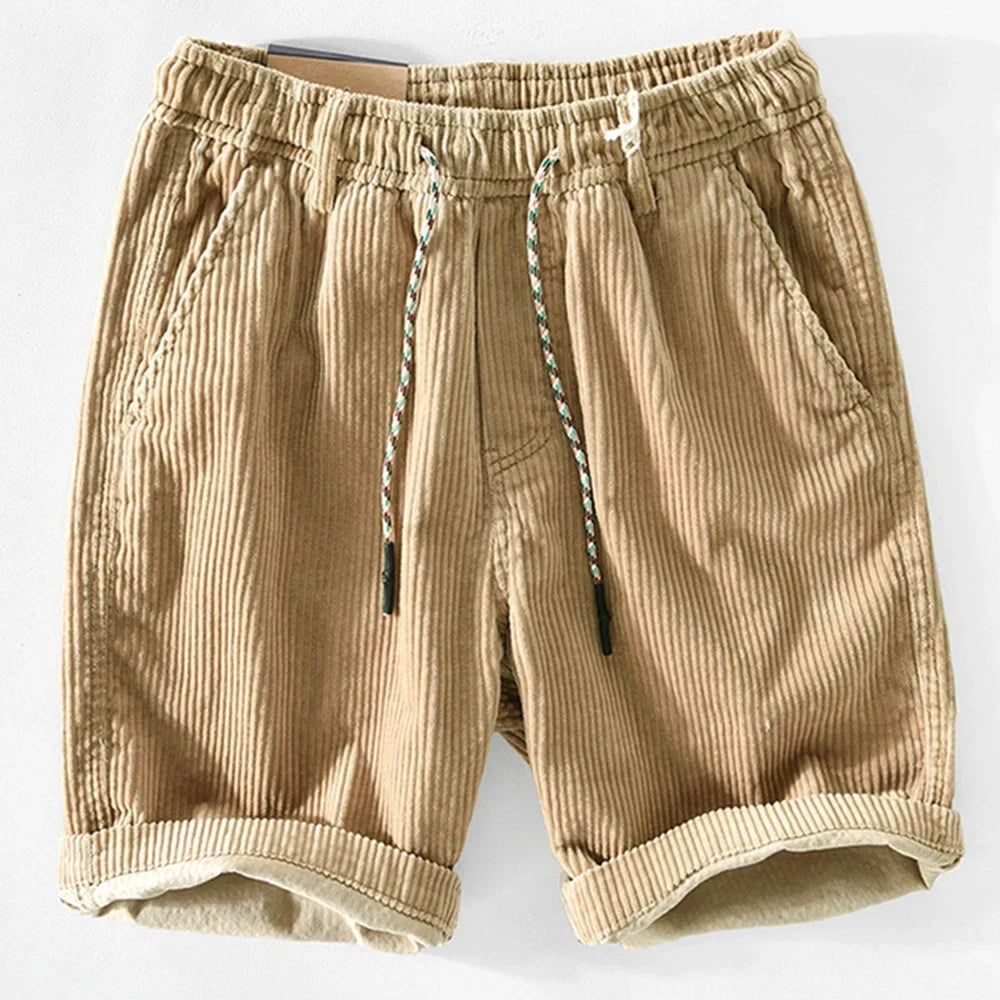 Men's Chino | Corduroy Shorts Elastic Waist Drawstring