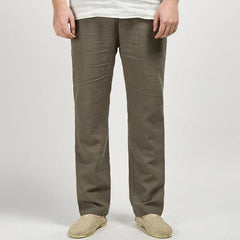 Men's High Waisted Pants | Relaxed Fit Linen Lightweight