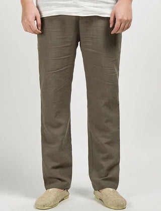 Men's High Waisted Pants | Relaxed Fit Linen Lightweight
